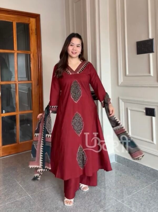 Elegant Cotton Three Piece - Image 2
