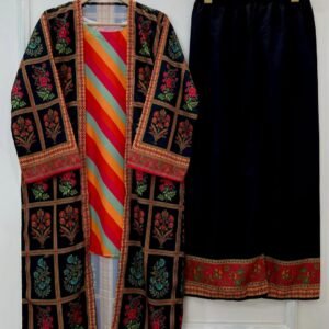 Khaddar Koti Three Piece