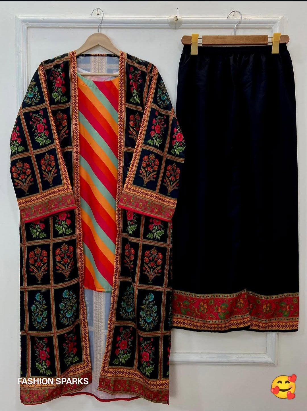 Khaddar Koti Three Piece